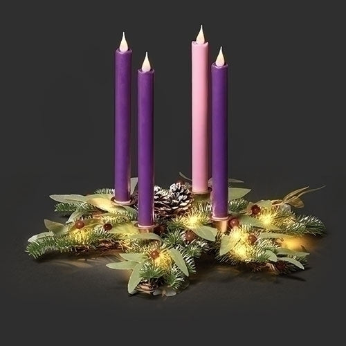Lighted Snowflake Shaped Advent Wreath