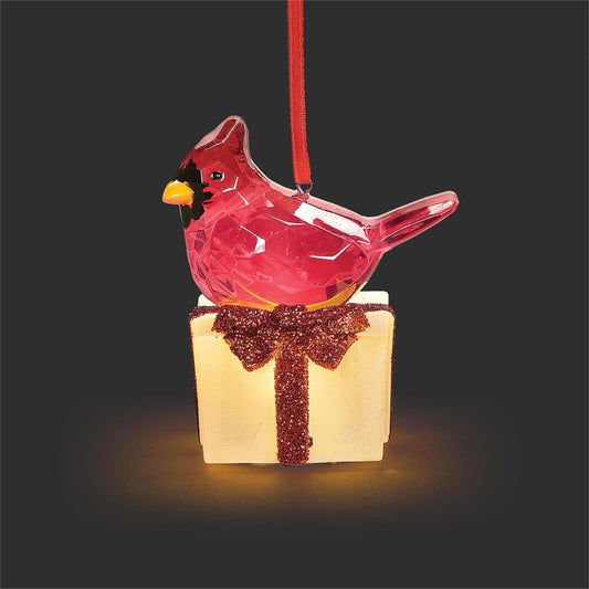 Lighted Crystal Cardinal Ornament