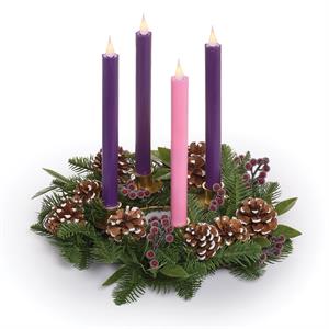 Advent Pine Wreath w/ Candle Holder