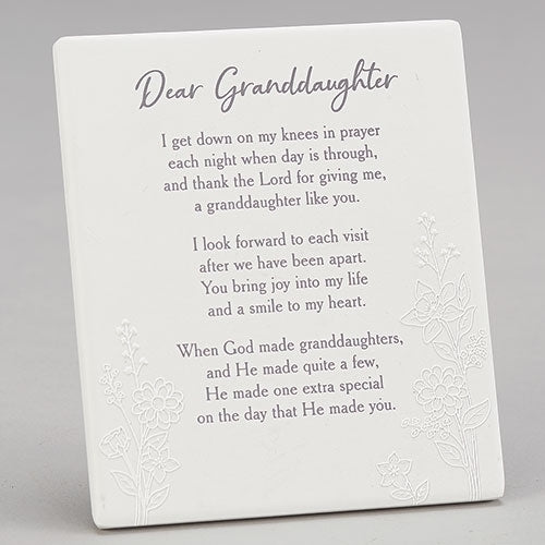 Dear Granddaughter Plaque