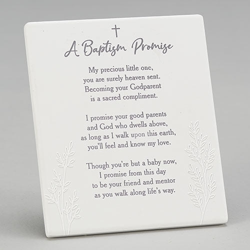 A Baptism Promise Wall Plaque