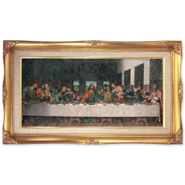Gold Leaf Wood Frame with DaVinci: Last Supper Print
