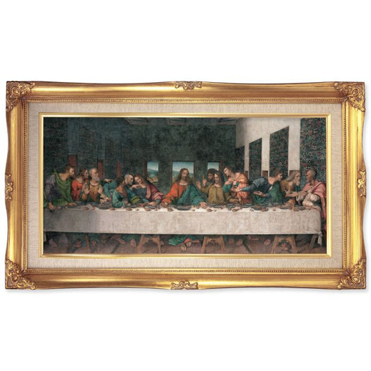 Gold Leaf Wood Frame with DaVinci: Last Supper Print