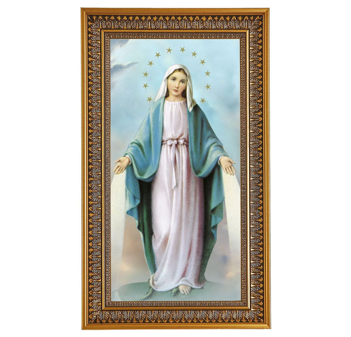 Devotional Antique Genuine Gold-Leaf Wood Frame
