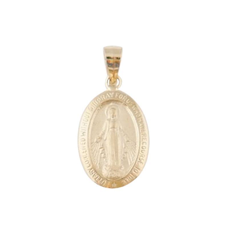 #M-11 Yellow Gold Miraculous Medal 14 Karat