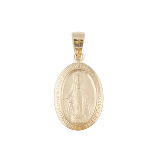 #M-11 Yellow Gold Miraculous Medal 14 Karat
