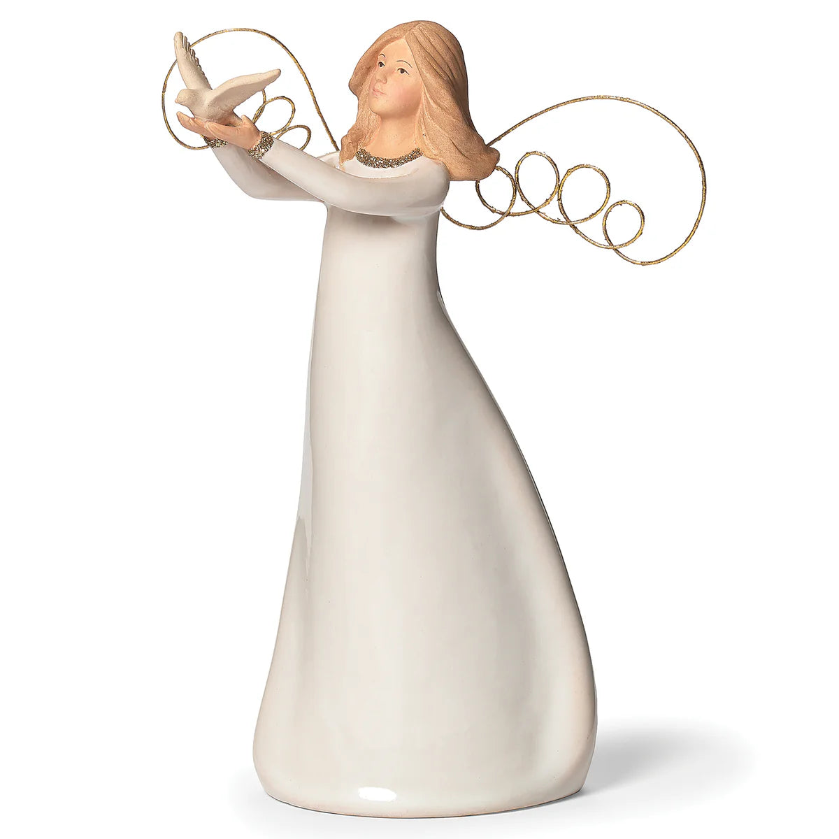 Angel Holding Dove Figure