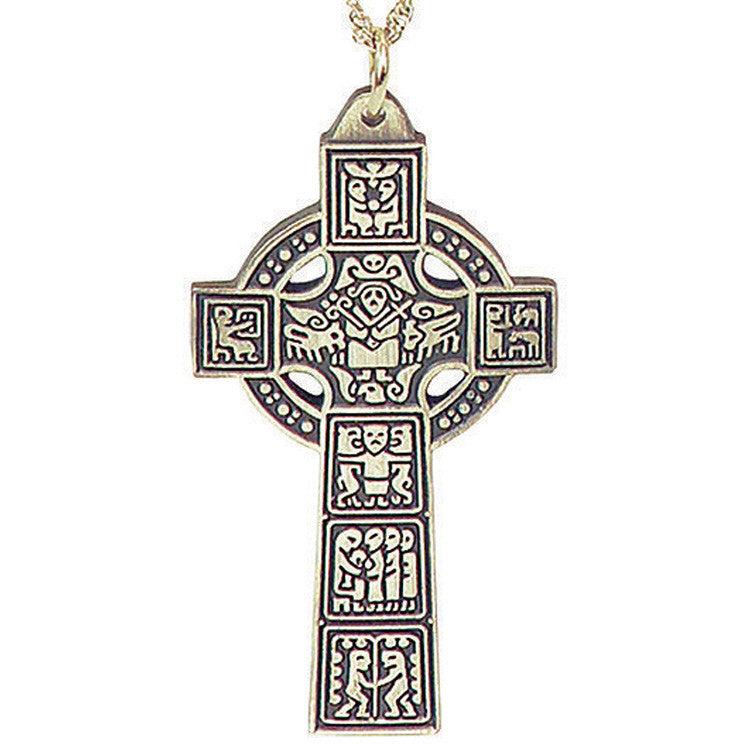 4" Pectoral High Cross of Ireland | 30" Chain
