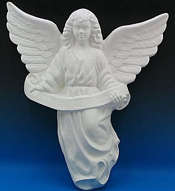 27" Hanging Gloria Angel Indoor/Outdoor Nativity Figure | Industrial-Grade Plastic | Multiple Finishes Available