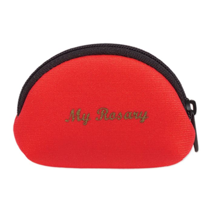 Gold Stamped Neoprene Rosary Case