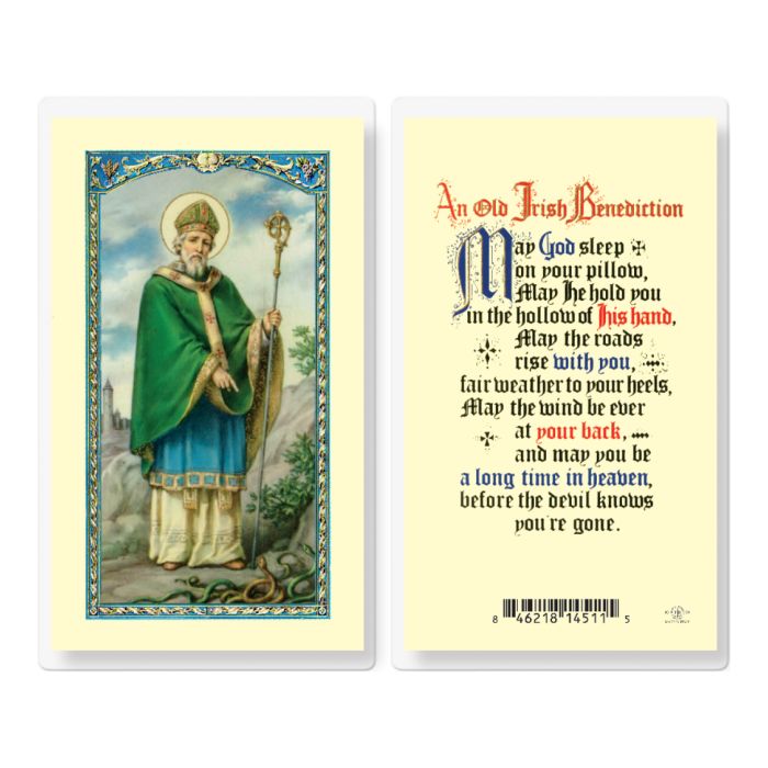 Saint Patrick An Irish Benediction Holy Card