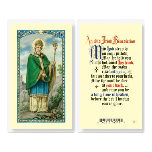 Saint Patrick An Irish Benediction Holy Card