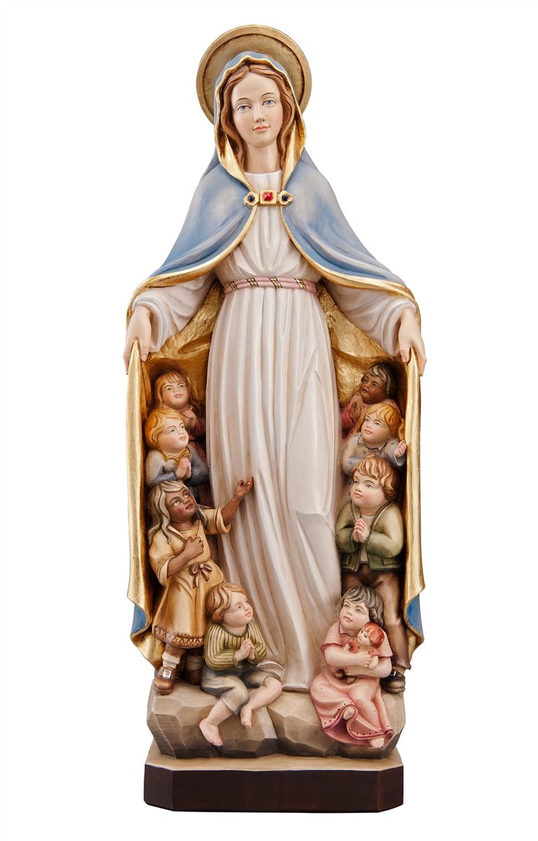 Blessed Mother with Children of the World Statue | Multiple Sizes & Finishes