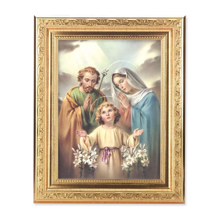 Gold Ornate Frame with Holy Family Print