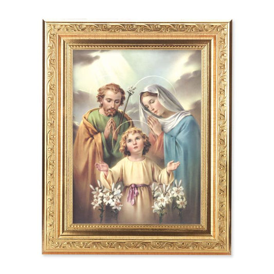 Gold Ornate Frame with Holy Family Print