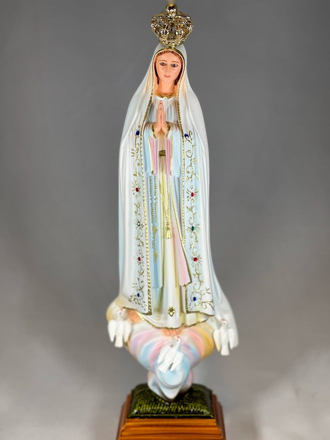 Our Lady of Fatima Pilgrim Statue | Glass Eyes | Made in Portugal