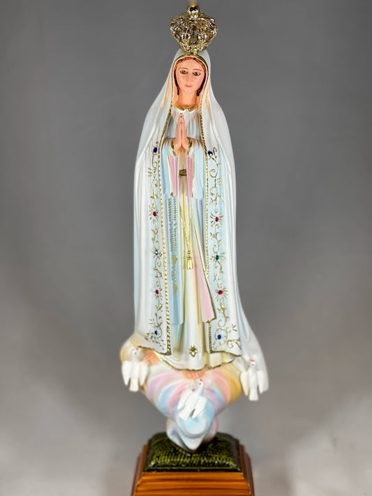 Our Lady of Fatima Pilgrim Statue | Glass Eyes | Made in Portugal