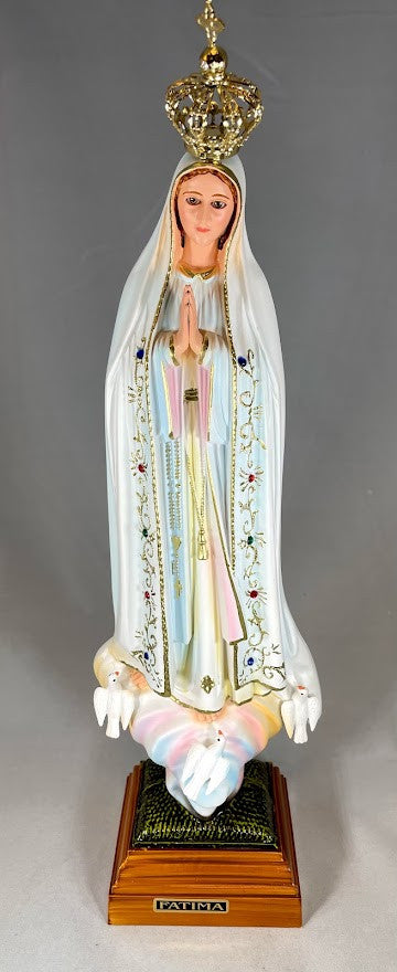 Our Lady of Fatima Pilgrim Statue | Glass Eyes | Made in Portugal
