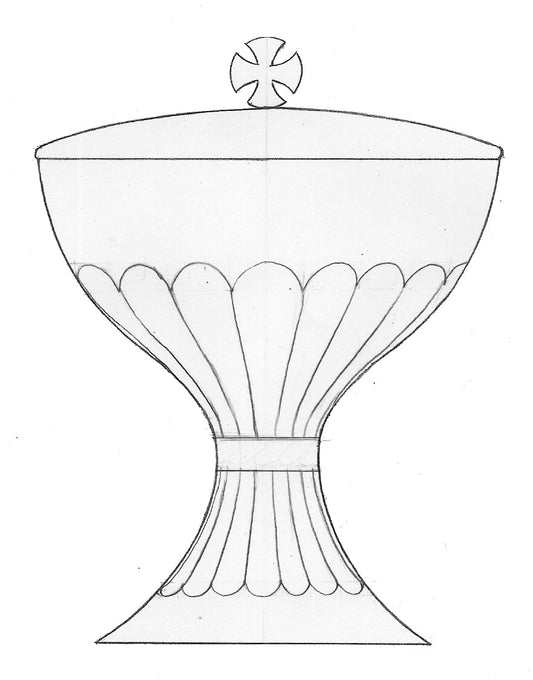 #1804 Hand-Chiseled Small Covered Ciborium | Multiple Finishes Available