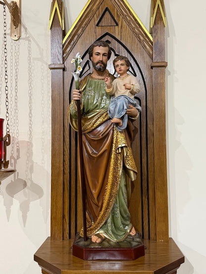 47" Saint Joseph Statue | Multiple Finishes Available | Made in Colombia