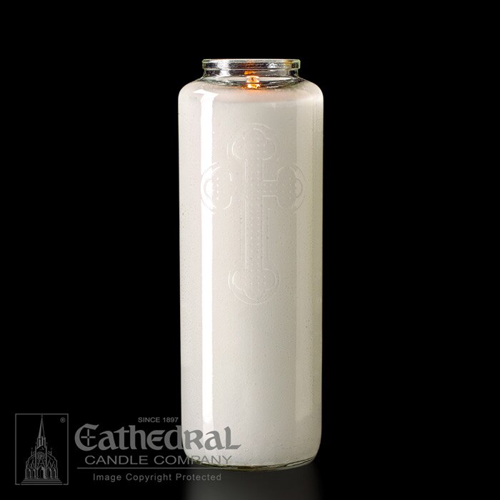 6-Day Crystal & Colored Glass Offering Candles | All Colors