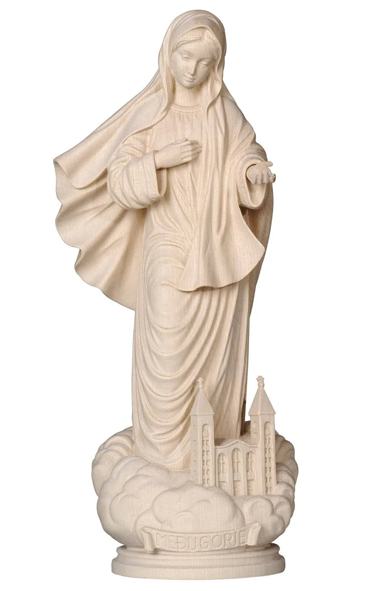 Our Lady of Medjugorje with Church Statue | Multiple Sizes & Finishes