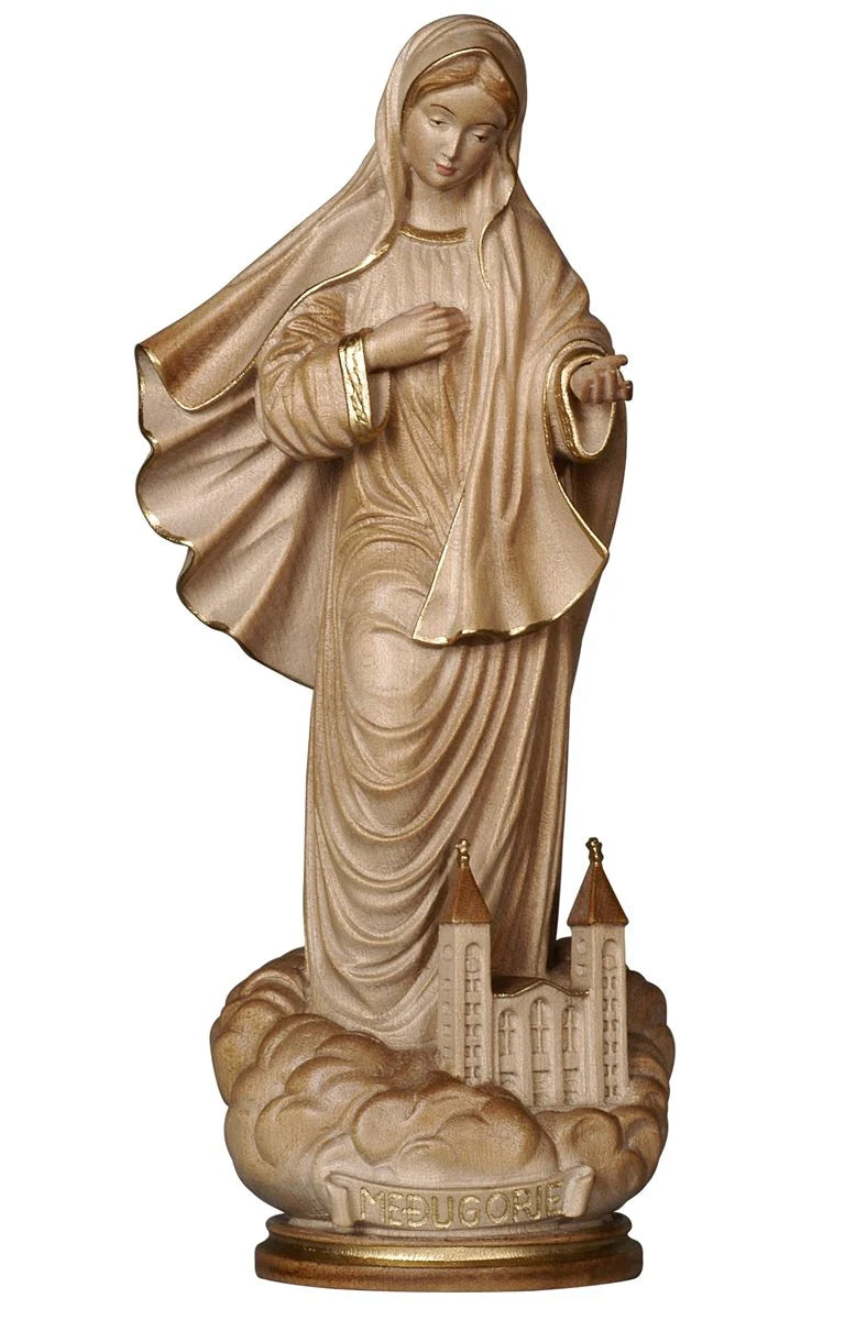 Our Lady of Medjugorje with Church Statue | Multiple Sizes & Finishes