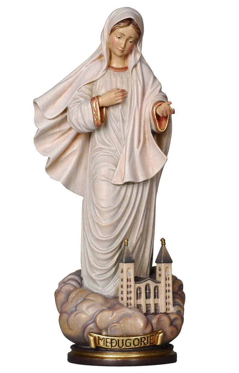 Our Lady of Medjugorje with Church Statue | Multiple Sizes & Finishes