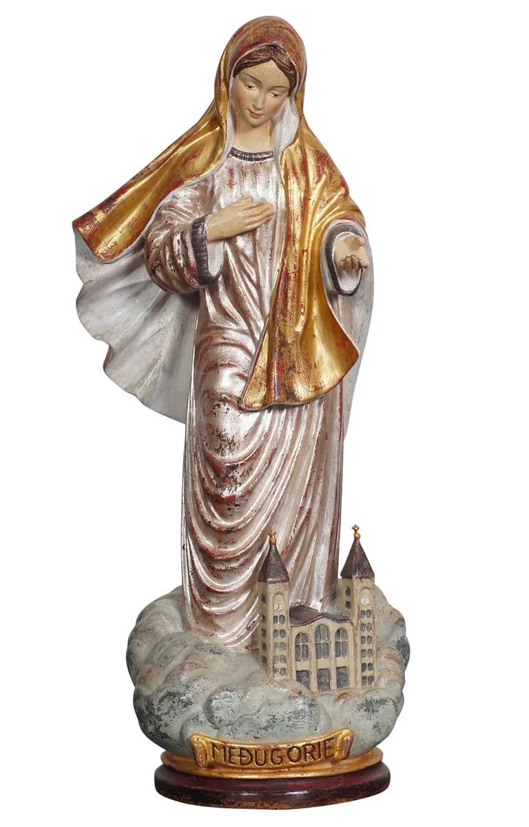 Our Lady of Medjugorje with Church Statue | Multiple Sizes & Finishes