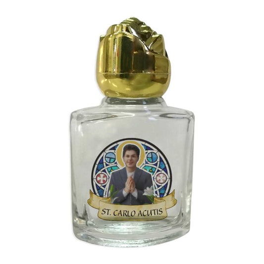 Carlo Acutis Glass Holy Water Bottle