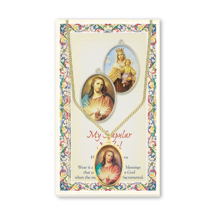 Epoxied Medal on Chain with Prayer