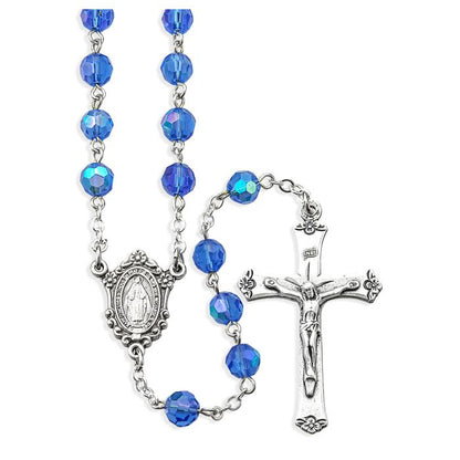7mm Aurora Borealis Bead Rosary