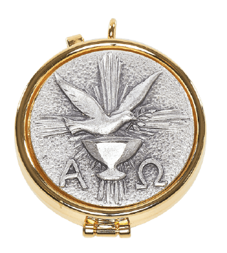 Dove Pyx | 24K Gold Plate | Holds 7 Hosts