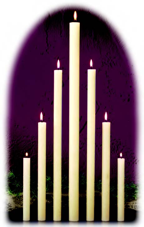 Small Diameter Altar Candles | All Sizes | 51% or 100% Beeswax