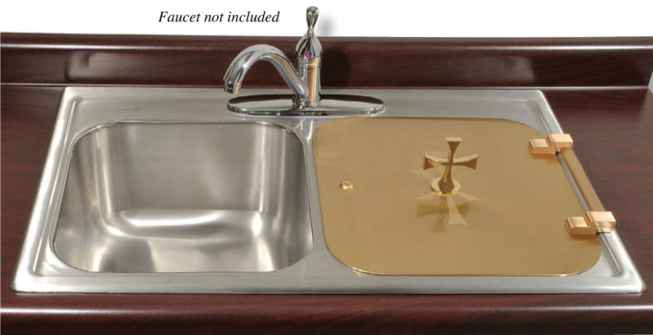 Double Rectangular Bowl Sacrarium | Hinged or Lift Top | Large Size