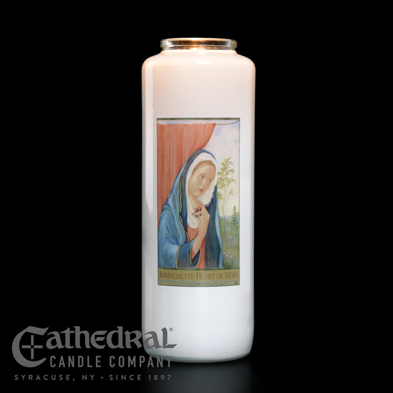 Immaculate Heart of Mary 6-Day Glass Candles