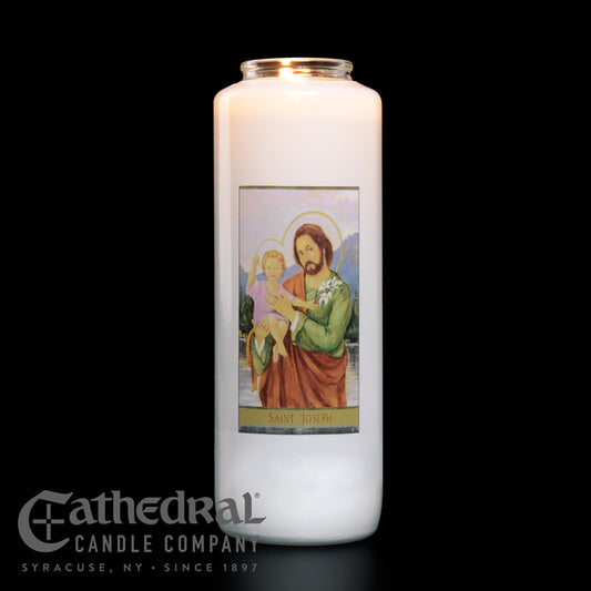 Saint Joseph 6-Day Glass Candles