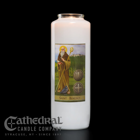 Saint Benedict 6-Day Glass Candles