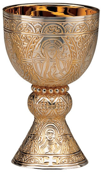 #2133 "Tassilo" Chiseled Chalice & Dish Paten