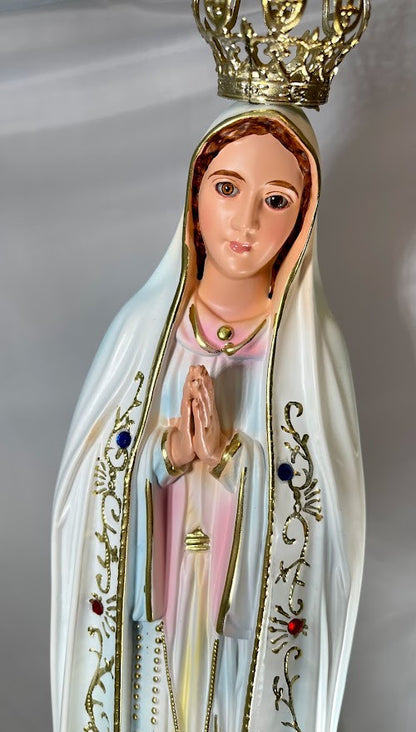Our Lady of Fatima Pilgrim Statue | Glass Eyes | Made in Portugal