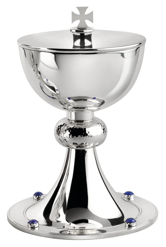 #2206 Silver-Plated Lapis Lazuli Covered Ciborium