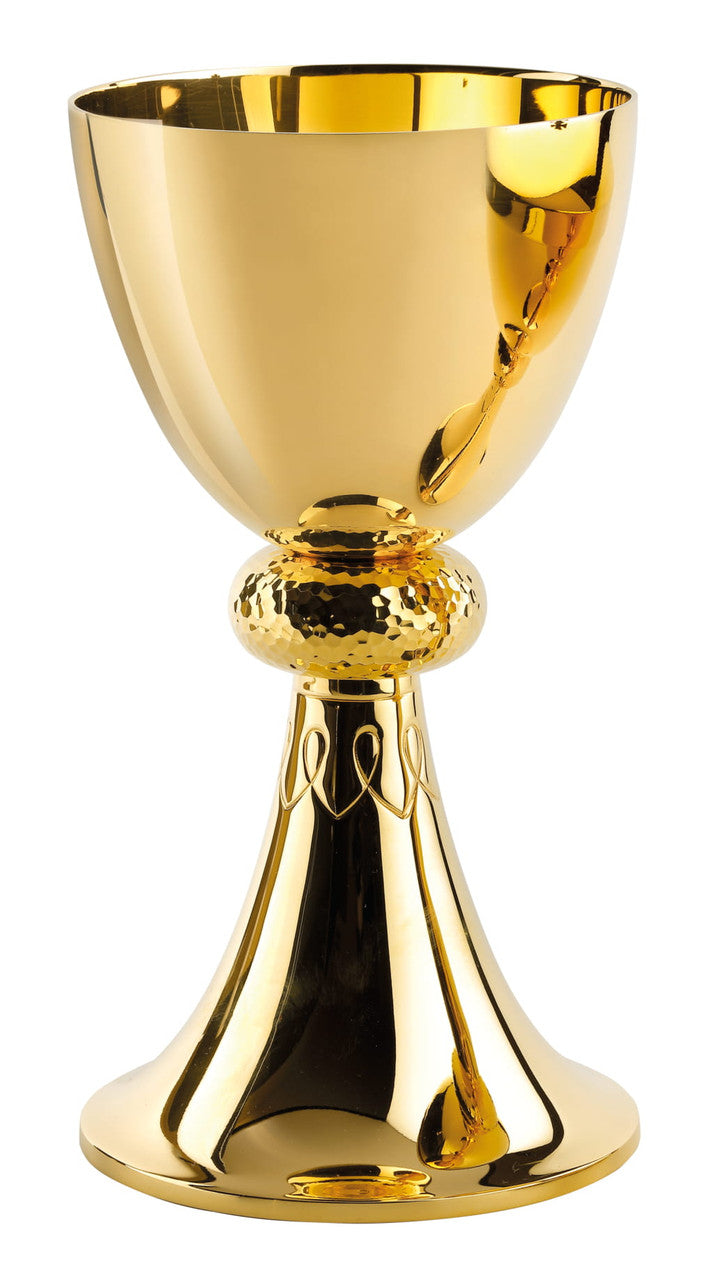 #2220 7 5/8", 15 oz. Sparkle Node Chalice | Gold-Plated