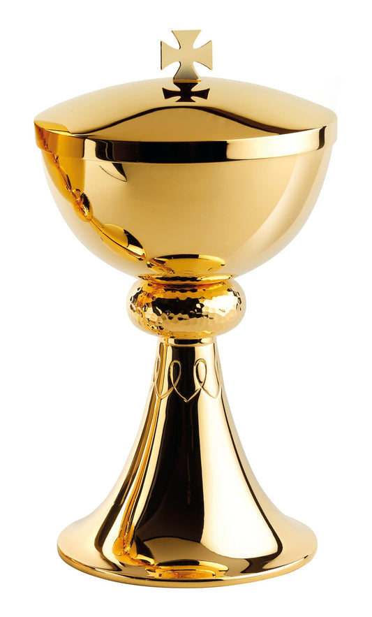 #2221 Sparkle Node Gold Plated Covered Ciborium