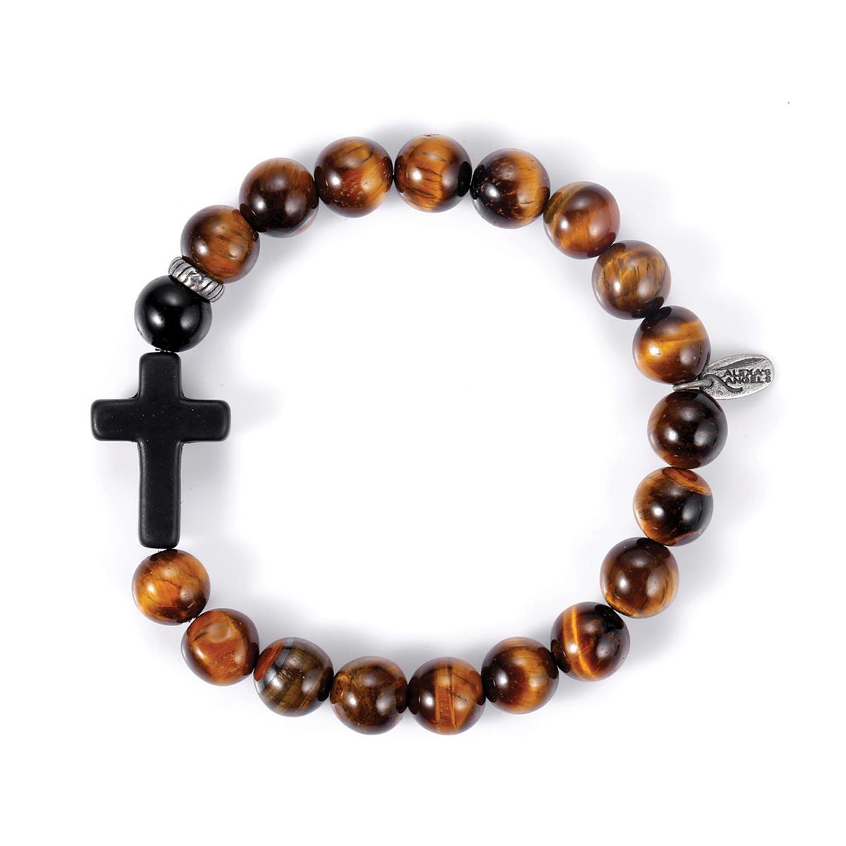 Men's Tiger Eye Cross Bracelet