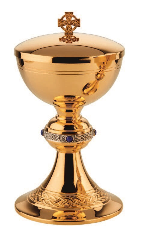 #2236 Two Tone Celtic Covered Ciborium