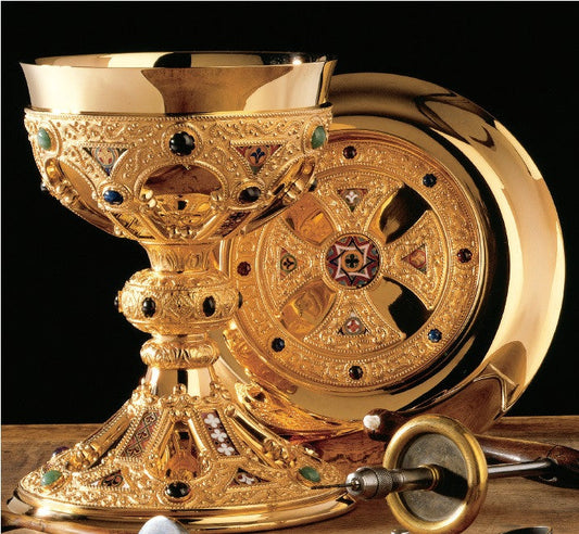 #2270 "The St. Remy" Chalice & Paten | 7 3/8", 18oz. | Sterling Silver & 24K Gold Plated