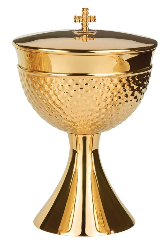 #2306 Hand-Chiseled Visigothic Ciborium | 24K Gold-Plated