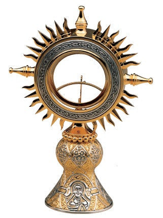 #230 "Tassilo" Ostensoria Monstrance | Two-Tone or Sterling Silver | Handmade In Spain