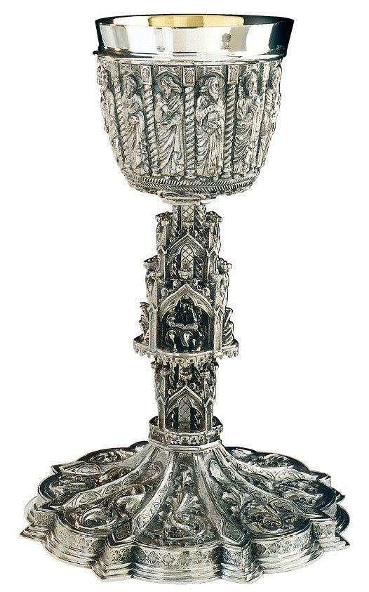 #2392 "The Gothic" Sterling Silver Chalice & Scale Paten