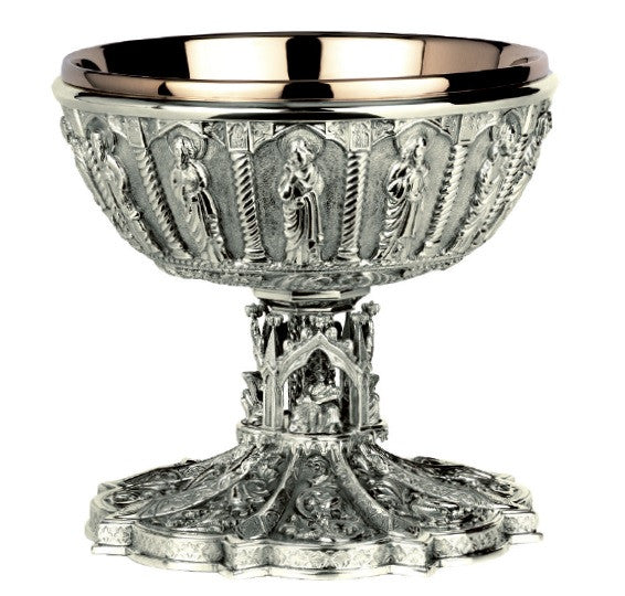 #2392-2 "The Gothic" Open Ciborium | Holds 370 Hosts | Sterling Silver